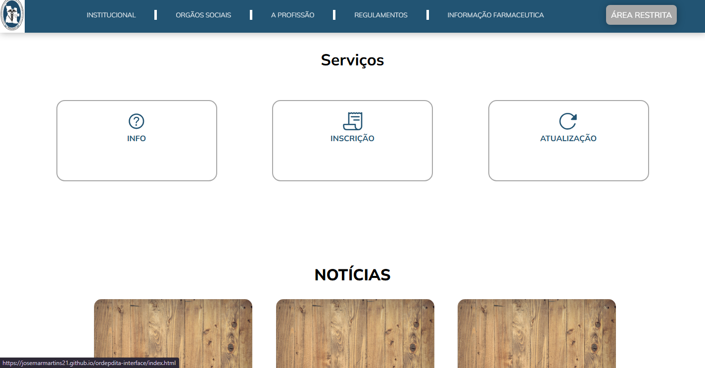 Interface Gráfica do Usuário da Ordepedita